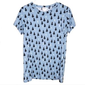 LuLaRoe shortsleeve M tshirt pine tree tee night moon medium women's